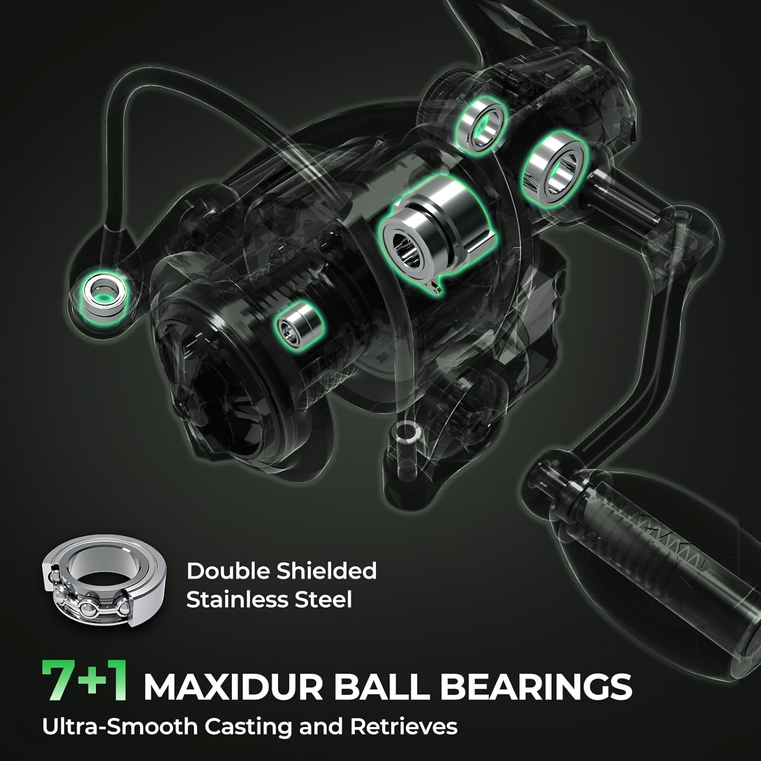 KastKing Spartacus II Twin-Tip Fishing Rod and Reel Combo, Spinning & Casting Combo, Fishing Poles and Reels Combo, KastFlex IM6 Graphite Blanks, 2-Piece Rods with Extra Tip - Image 6