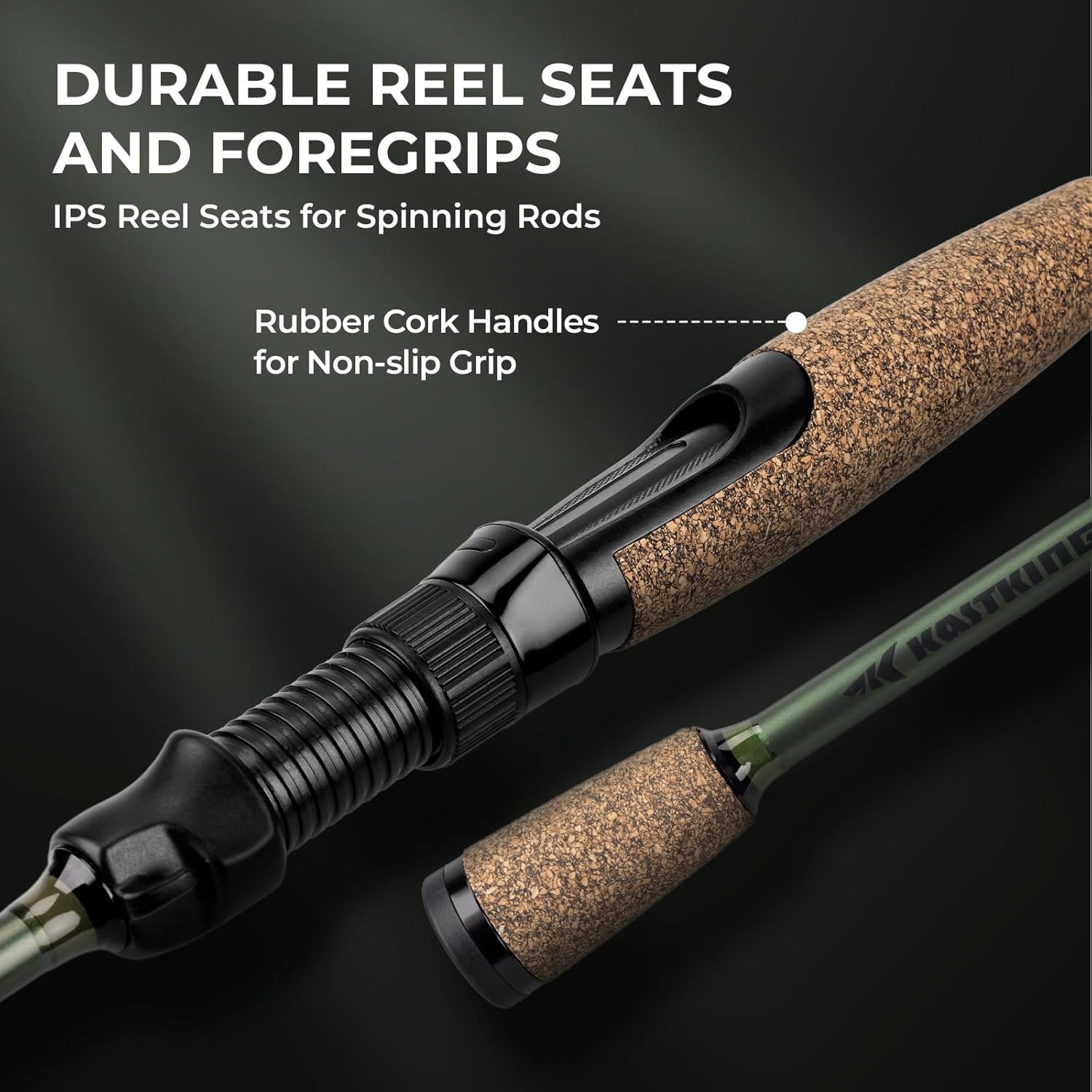 KastKing Spartacus II Twin-Tip Fishing Rod and Reel Combo, Spinning & Casting Combo, Fishing Poles and Reels Combo, KastFlex IM6 Graphite Blanks, 2-Piece Rods with Extra Tip - Image 8